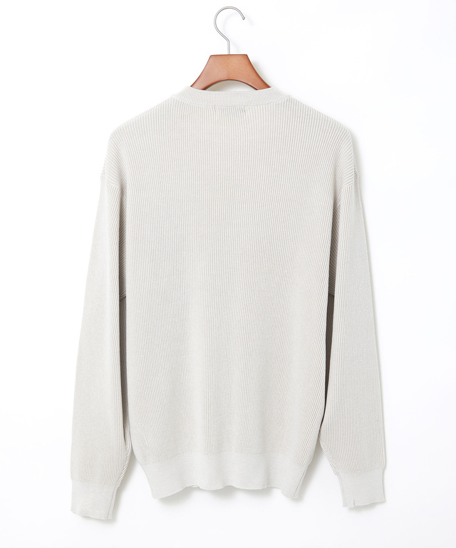 ウールブレンド リブ編み ニット【手洗いOK】