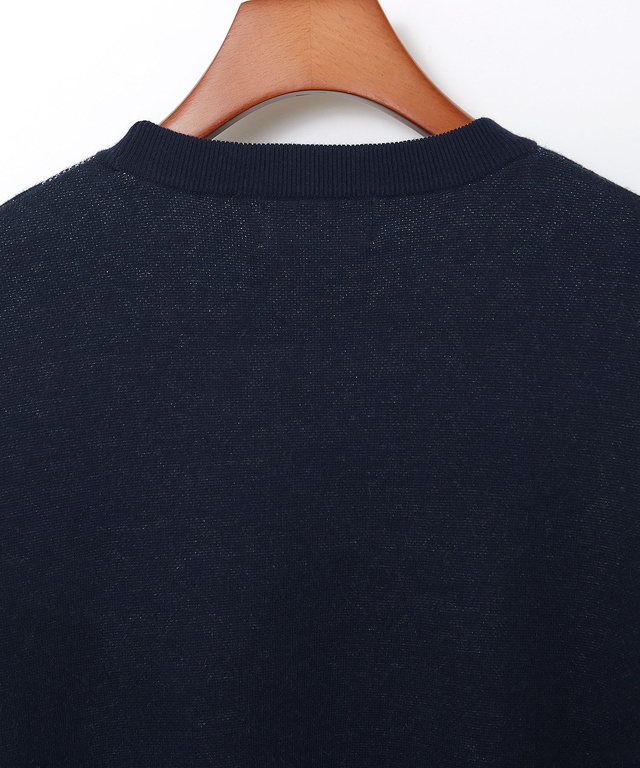 カシミヤブレンド チェック柄 ニット【手洗いOK】