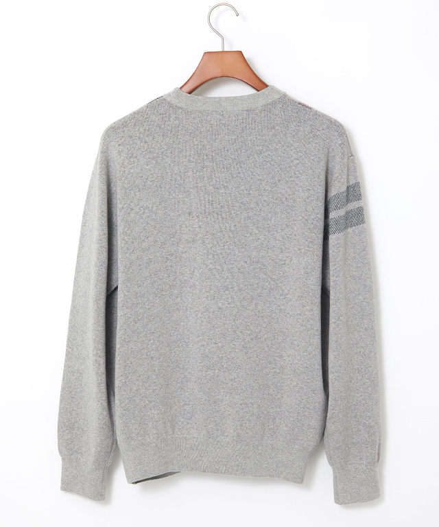 カシミヤブレンド チェック柄 ニット【手洗いOK】