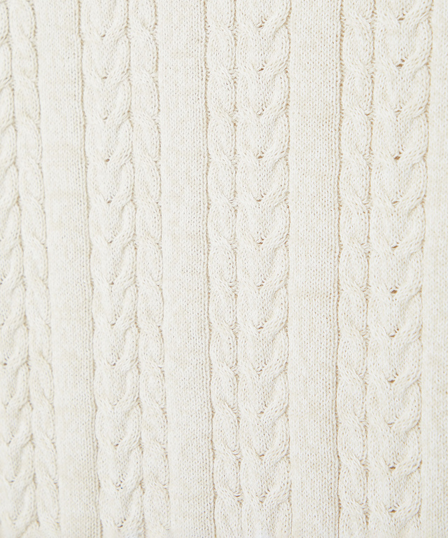 ケーブル柄 チルデン ニット【手洗いOK】