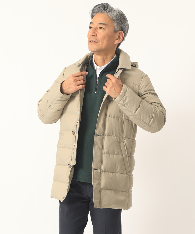 メンズ フード付き ステンカラー ダウンコート通販 1604 クロコダイル Crocodile 公式通販サイト