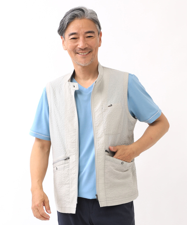 メンズ】一枚持っておきたい 万能ベスト - クロコダイル メンズ】一枚持っておきたい 万能ベスト - クロコダイル