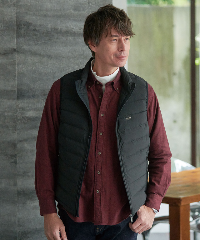 美品　crocodile ダウンジャケット　ビジネスコート　ブラウン　メンズL Crocodile - 美品 crocodile ダウンジャケット ビジネスコート