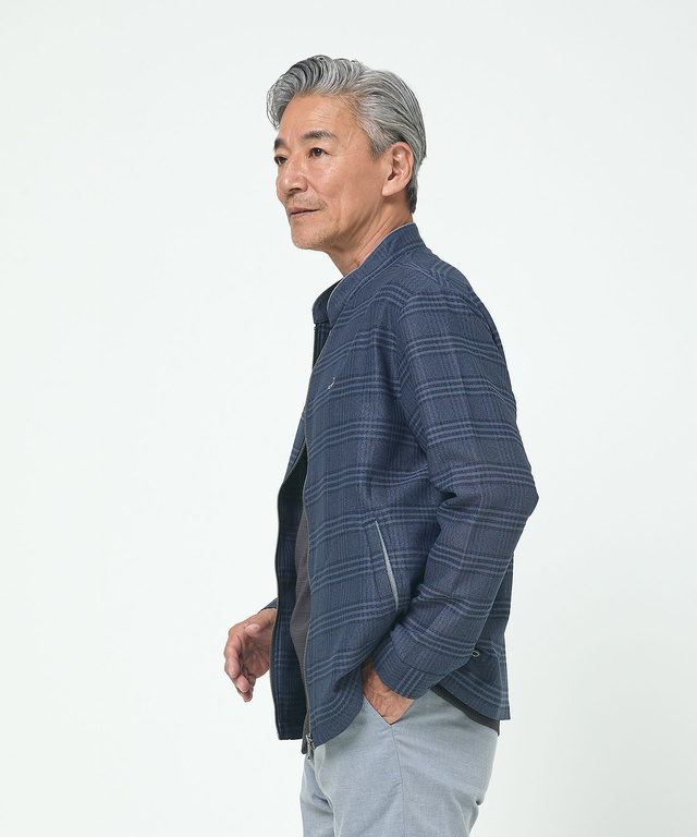 カラミ メッシュ調 ブルゾン