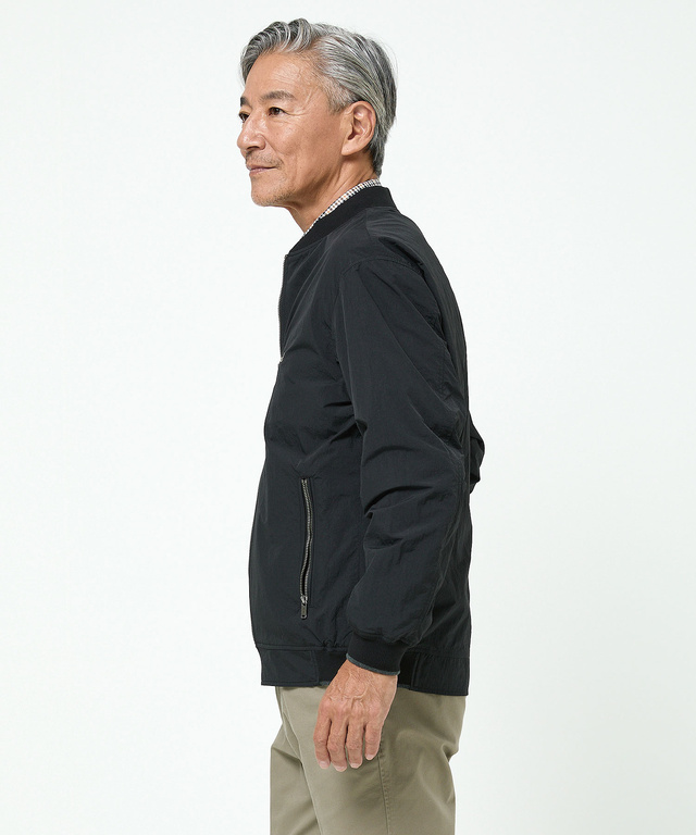ナイロン ボンバー ブルゾン