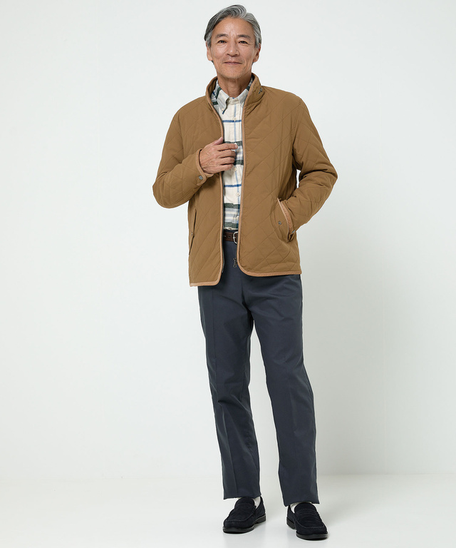 スタンドカラー キルティング ジャケット