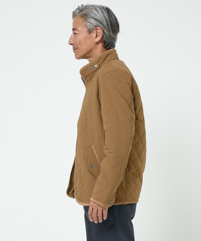 スタンドカラー キルティング ジャケット