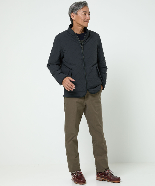 スタンドカラー キルティング ジャケット