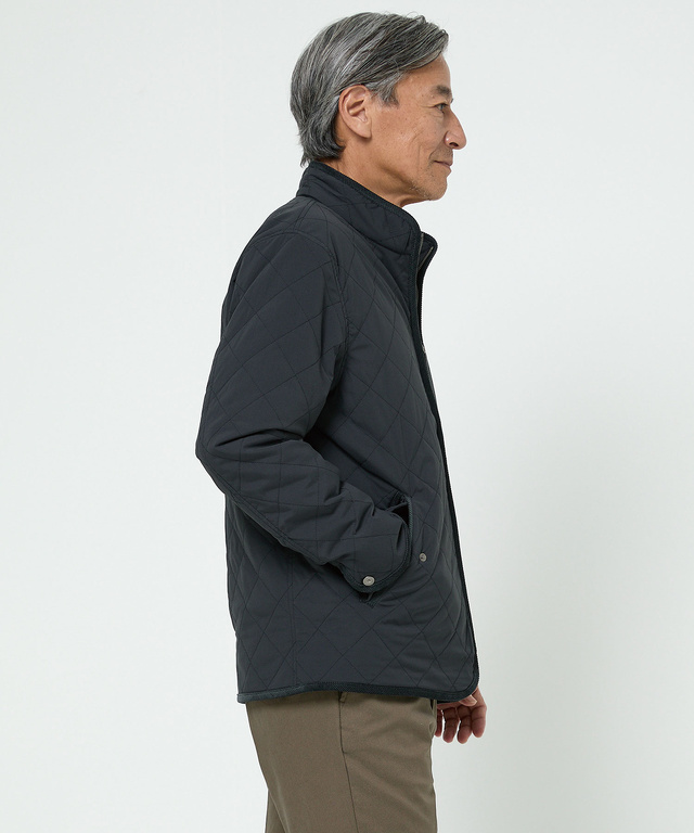 スタンドカラー キルティング ジャケット