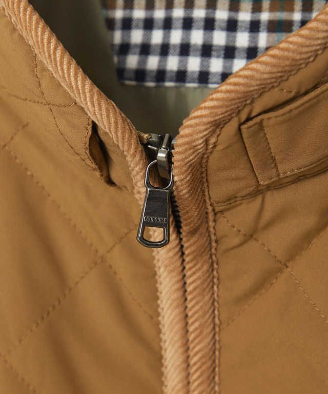 スタンドカラー キルティング ジャケット