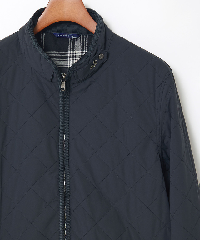 スタンドカラー キルティング ジャケット