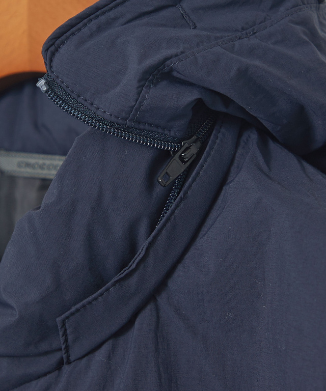 タフタ素材 フード付き ダウンコート【撥水】