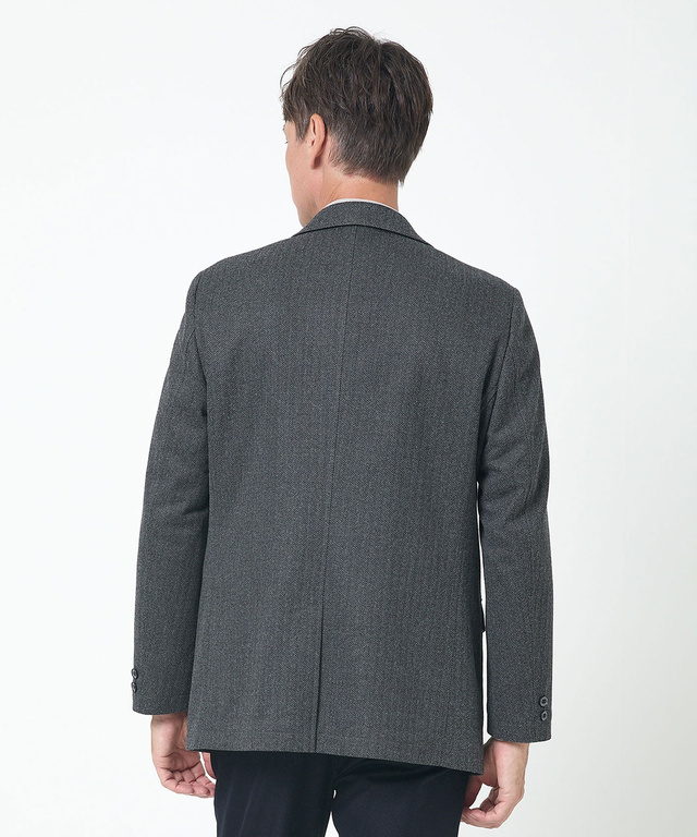 ウールライク ヘリンボーン ジャケット