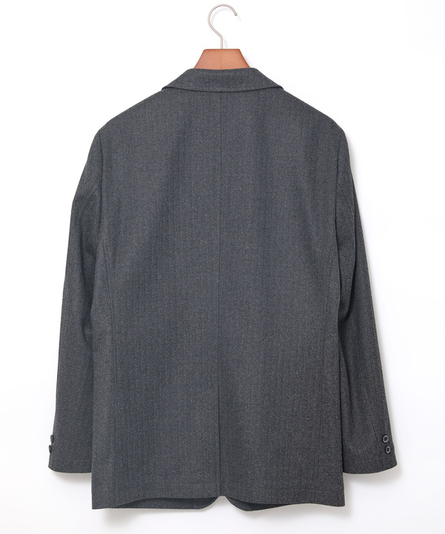 ウールライク ヘリンボーン ジャケット