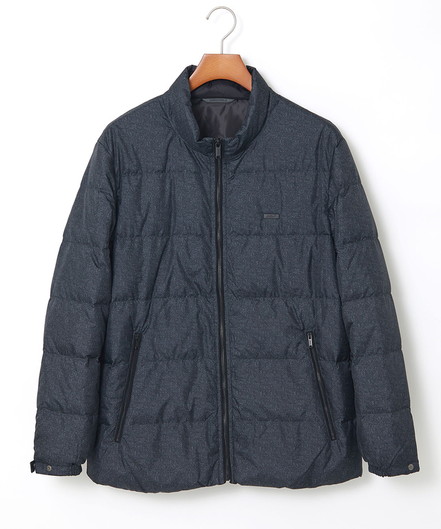 ウールライクプリント ダウン ジャケット