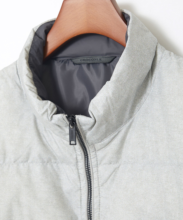 ウールライクプリント ダウン ジャケット