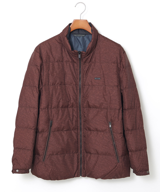 ウールライクプリント ダウン ジャケット