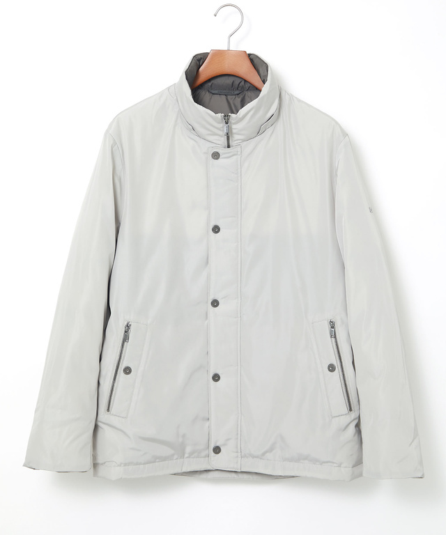 内キルト スタンドカラー ダウン ジャケット