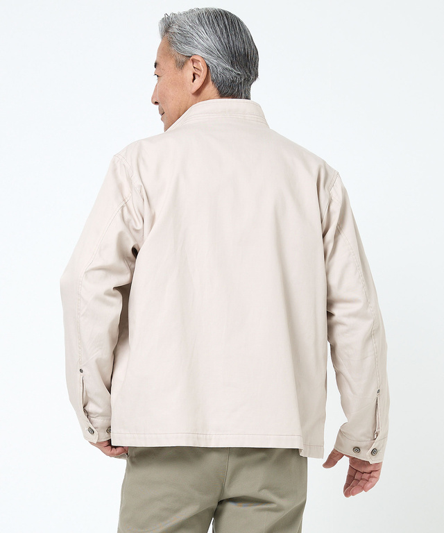 シャンブレーツイル ジップ ブルゾン【吸汗速乾】