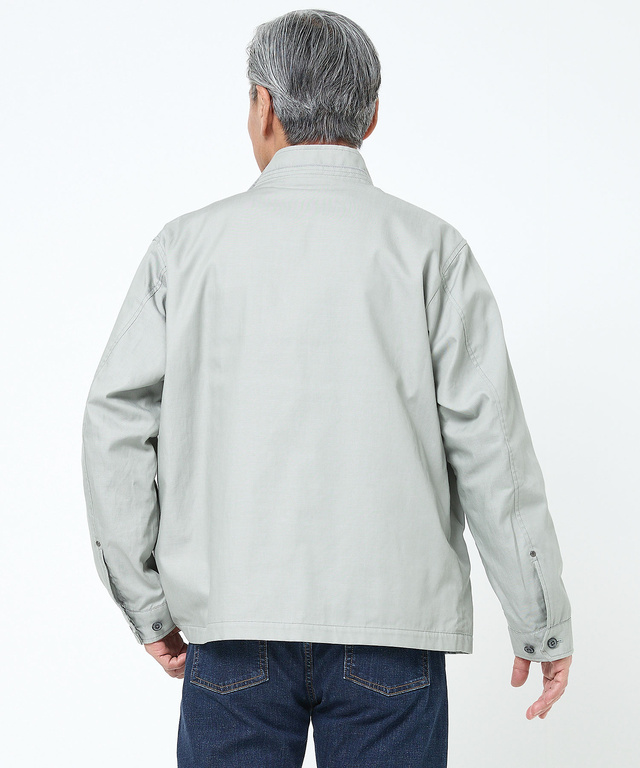 シャンブレーツイル ジップ ブルゾン【吸汗速乾】