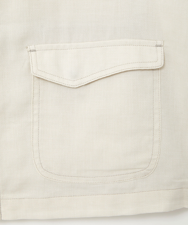 パナマ織り ジップ ベスト