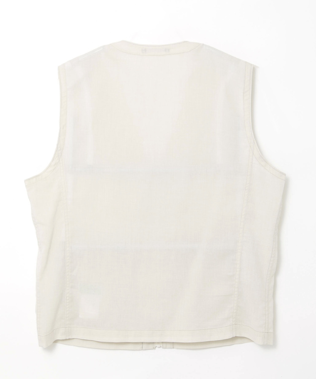 パナマ織り ジップ ベスト