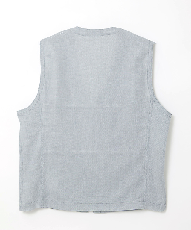 パナマ織り ジップ ベスト