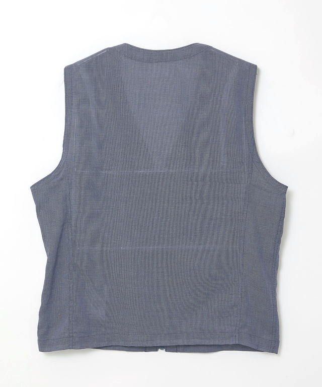 パナマ織り ジップ ベスト