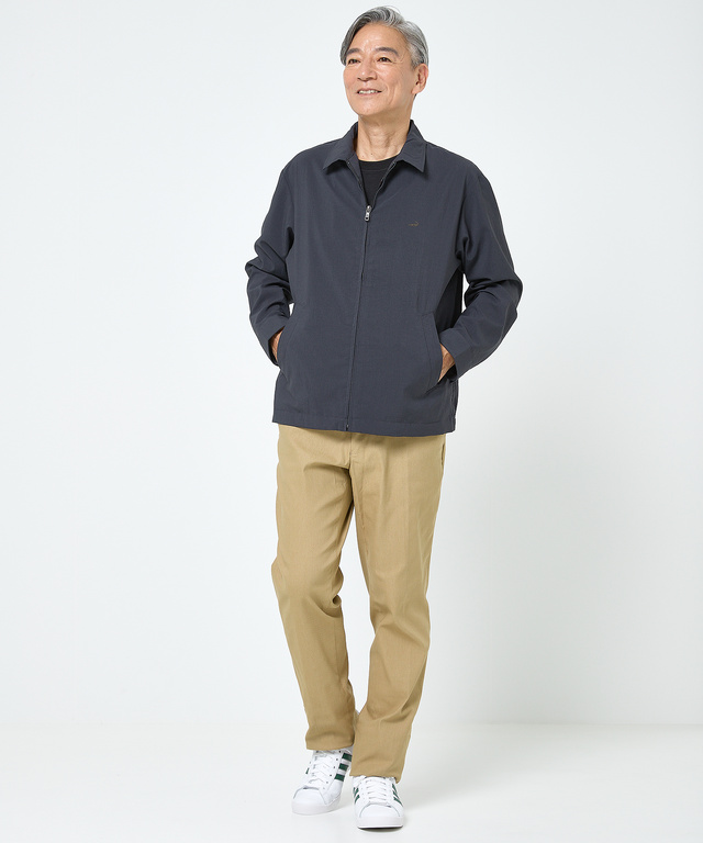 ワッシャー ステンカラー ブルゾン【洗濯機洗いOK】