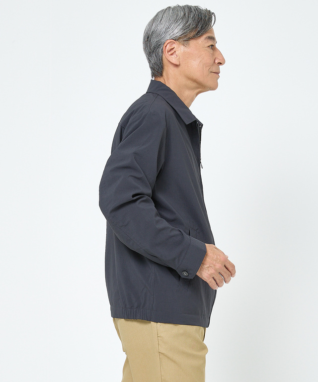 ワッシャー ステンカラー ブルゾン【洗濯機洗いOK】
