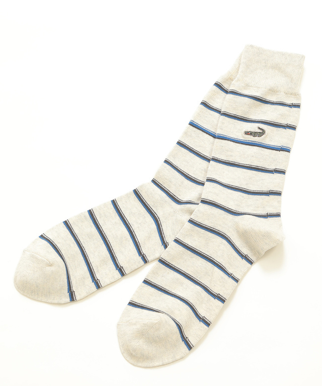 メンズ ボーダー柄 ソックス通販 1607 クロコダイル Crocodile 公式通販サイト