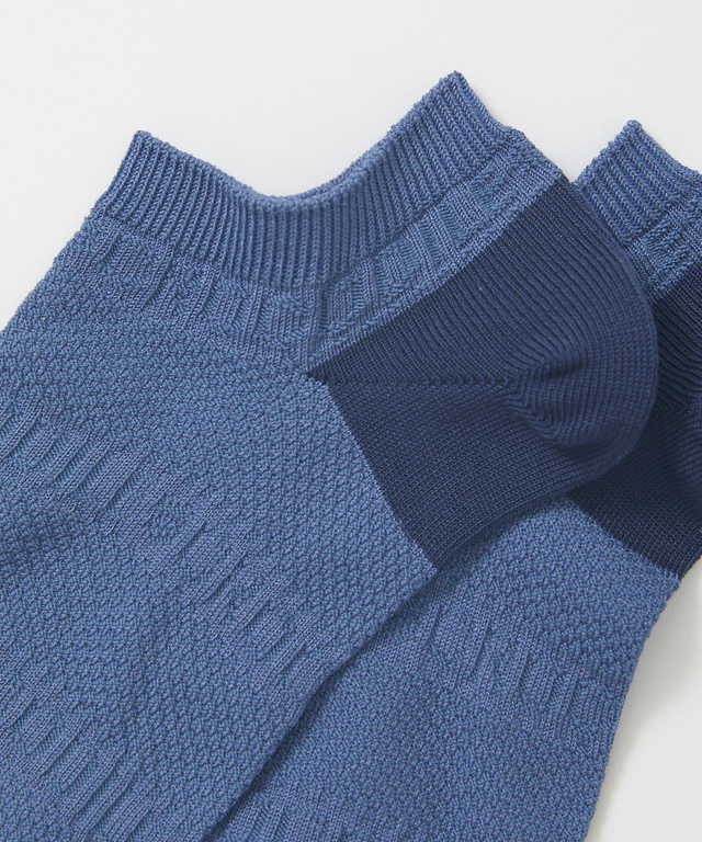 シルケット加工 ショート ソックス