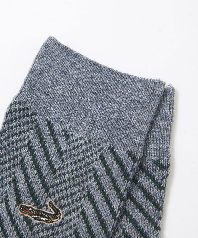 ウールブレンド ヘリンボーン ソックス