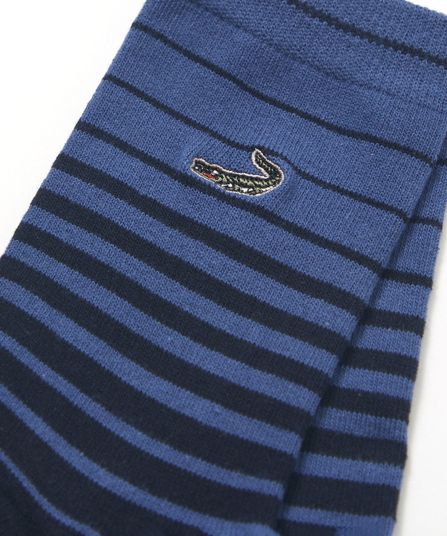 パネルボーダー ミドル丈 ソックス