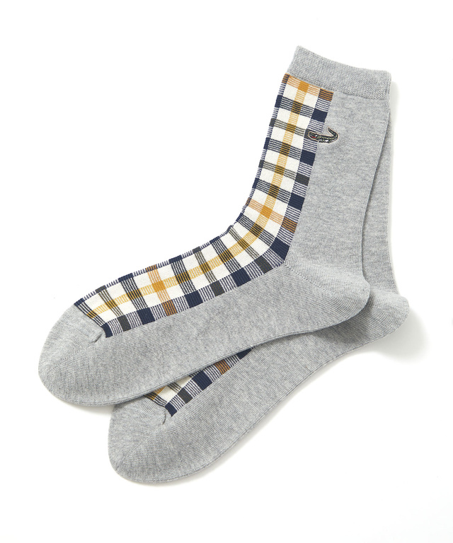 クロコダイルタータン 切り替え ソックス