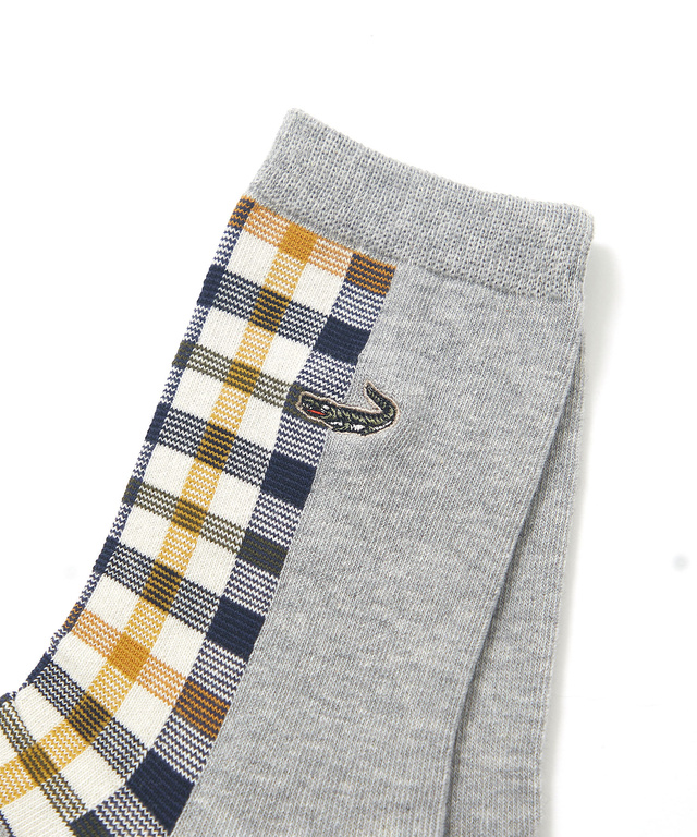 クロコダイルタータン 切り替え ソックス