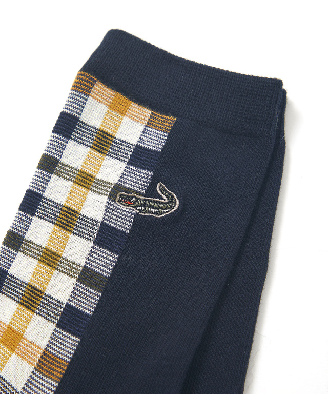 クロコダイルタータン 切り替え ソックス