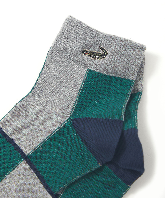 カラーブロック ショート丈 ソックス