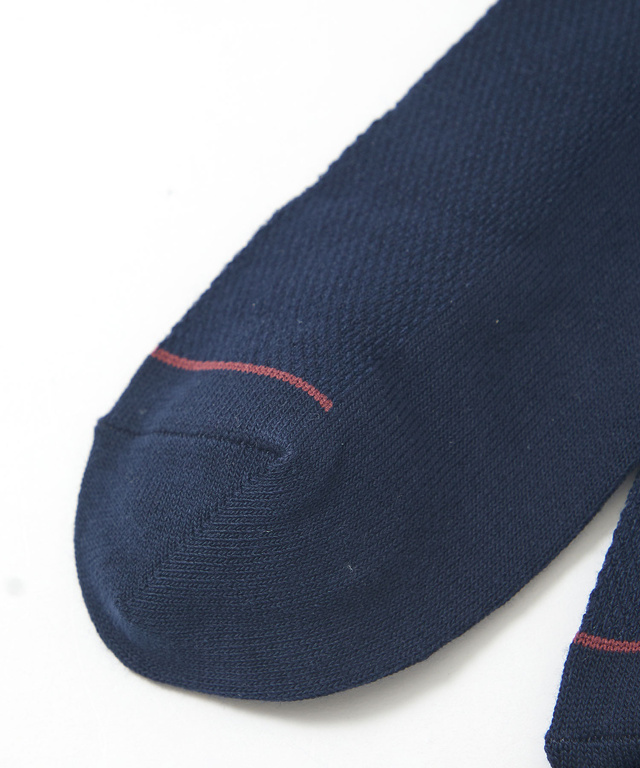 ボーダー メッシュ切り替え ショート丈ソックス