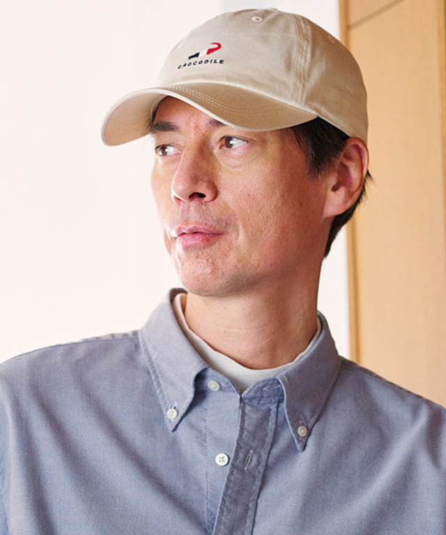 トリコロール ロゴ刺繍 キャップ