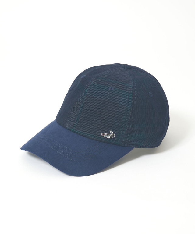 微起毛 チェックコーデュロイ キャップ【手洗いOK】【UV加工】