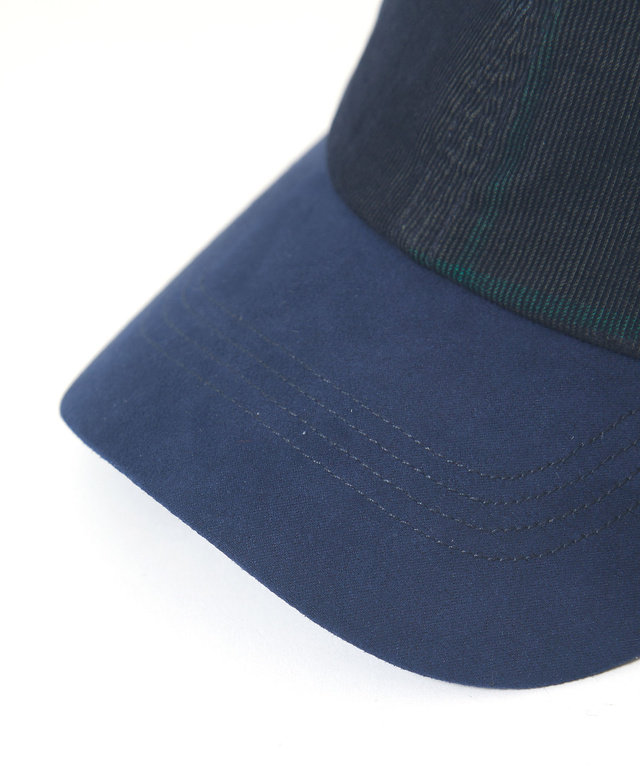 微起毛 チェックコーデュロイ キャップ【手洗いOK】【UV加工】