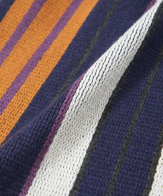 リバーシブル ラッセル編み マフラー