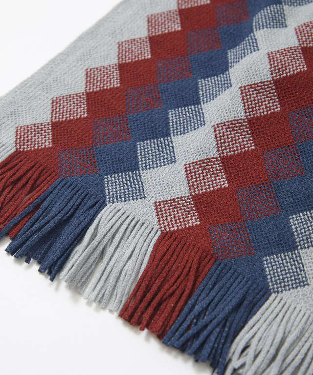 アーガイル柄 ソフトタッチ マフラー