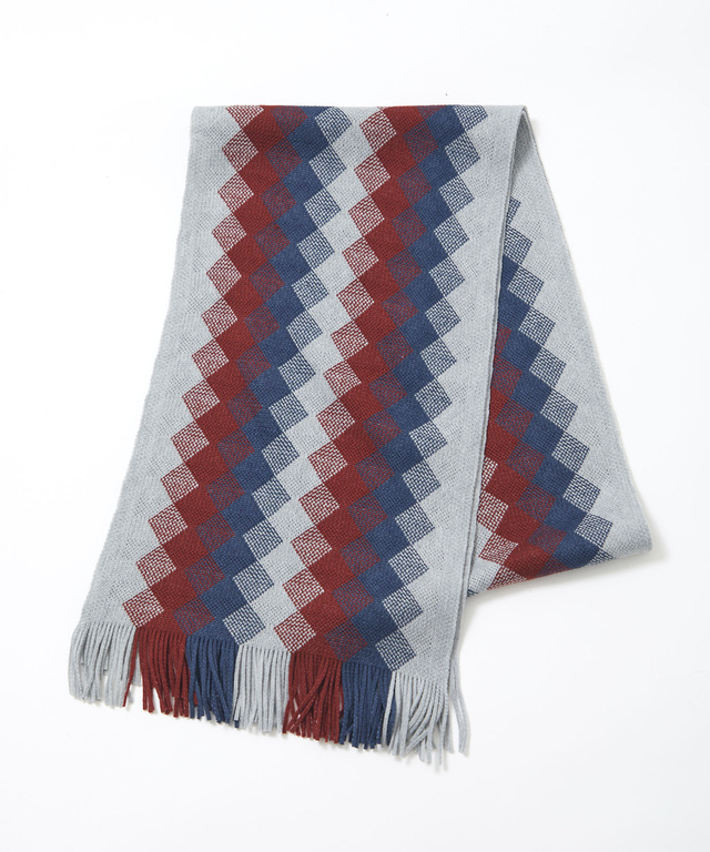 アーガイル柄 ソフトタッチ マフラー