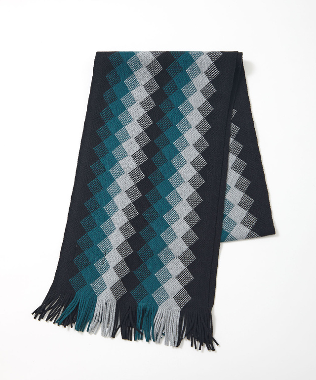 アーガイル柄 ソフトタッチ マフラー