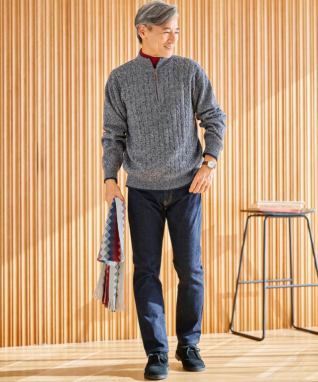 アーガイル柄 ソフトタッチ マフラー