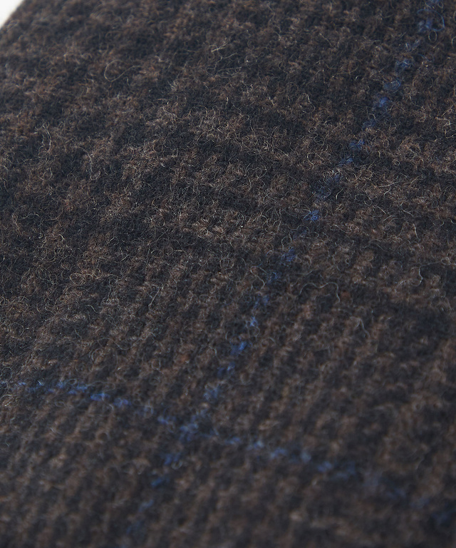 ウールブレンド チェック柄 グローブ