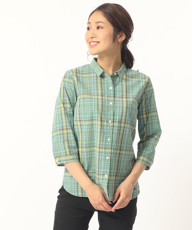 スノーコットンチェック柄シャツ
