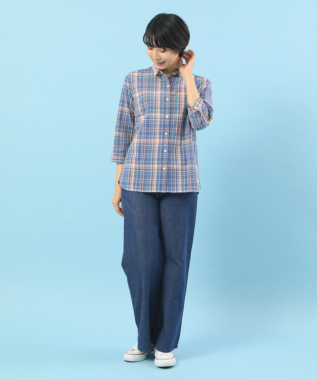 スノーコットンチェック柄シャツ